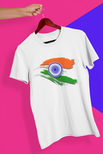 Load image into Gallery viewer, A2 Fashion Men&#39;s Indian Flag Tri-color White Round Neck T-Shirt