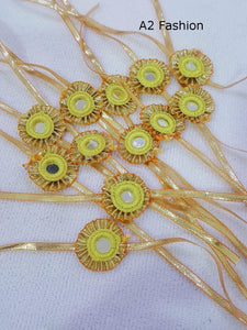 Exclusive Handmade Mirror Work Rakhi ( Set of 12)