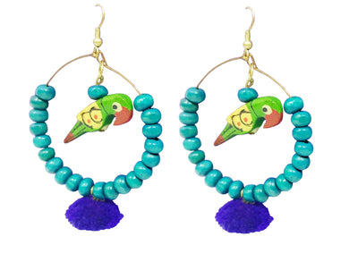 Trendy Beaded Parrot Earring