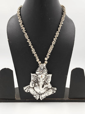 A2 Fashion Oxidized Silver Divine Lord Ganesha/Vinayak/Ganpati Necklace