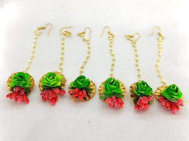 A2 Fashion Multicolour Flower Maangtika For Haldi/Mehndi Giveaways/Return Favours