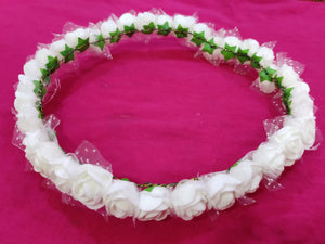 Princess Collection White Floral Tiara/Crown/Headband for Girls & Women-Hair Accessories for Birthday,Valentine,Party & Wedding