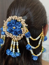 Load image into Gallery viewer, A2 Fashion Flower Embellished Latest Design Beaded Multilayered Hair Accessories/Gajra/Hair Jewellery