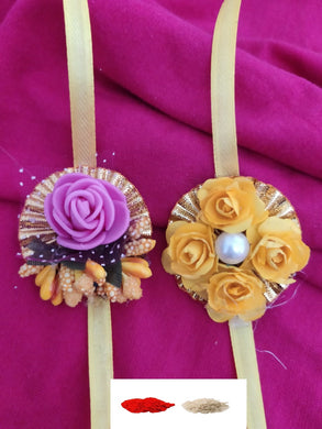 A2 Fashion Fancy Floral Rakhi For Brother (Set Of 2)