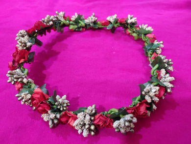 Red And Golden Floral Tiara