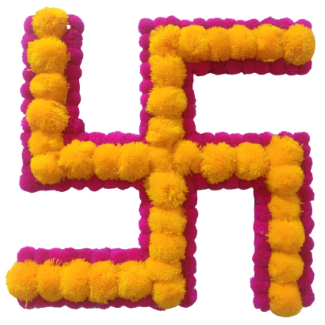 Swastik Pompom Wall Hanging