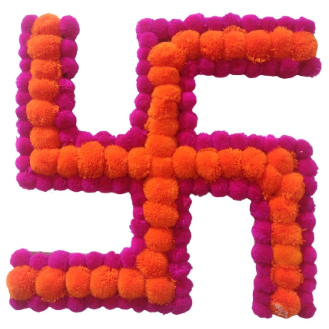 Swastik Pompom Wall Hanging