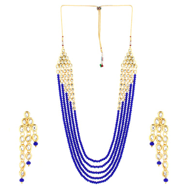 Long Kundan Necklace With Earring