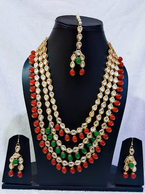 Multi Layer Kundan Necklace Set