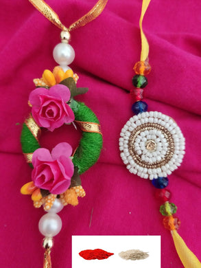 A2 Fashion Designer  Couple Rakhi Set