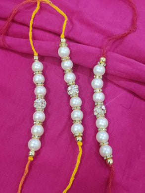 Exclusive Handmade Pearl Rakhi ( Set of 3)