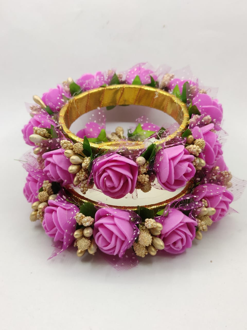 A2 Fashion Handcrafted Flower Bangle(Set of 2)