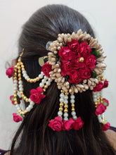 Load image into Gallery viewer, A2 Fashion Flower Embellished Latest Design Beaded Multilayered Hair Accessories/Gajra/Hair