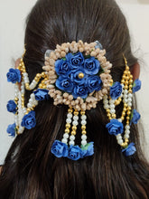 Load image into Gallery viewer, A2 Fashion Flower Embellished Latest Design Beaded Multilayered Hair Accessories/Gajra/Hair Jewellery