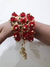 Load image into Gallery viewer, A2 Fashion Handmade Gotapatti Red Flower Bangles