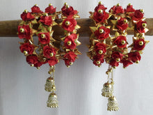 Load image into Gallery viewer, A2 Fashion Handmade Gotapatti Red Flower Bangles