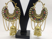 Load image into Gallery viewer, A2 Fashion Oxidized Silver Plated Dual Tone Jhumka  Earring