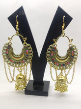 Load image into Gallery viewer, A2 Fashion Oxidized Silver Plated Dual Tone Jhumka  Earring