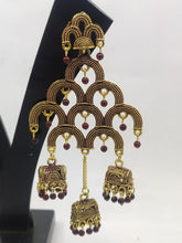 Load image into Gallery viewer, A2 Fashion Valentine Collection Antique Gold Plated Long Fashion Earring