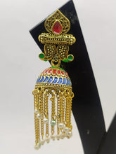 Load image into Gallery viewer, A2 Fashion Antique Gold Plated Meenakari Jhumka/Jhumki Earring For Women