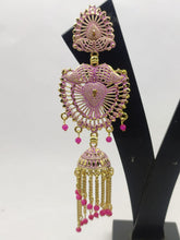 Load image into Gallery viewer, A2 Fashion Gold Plated Pink Long Fashion Party Wear Earrings For Women