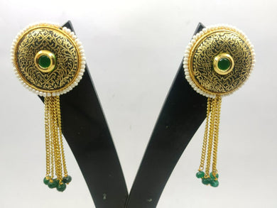 A2 Fashion Meenakari Antique Gold Plated Fashion Earring