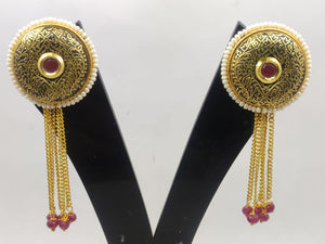 A2 Fashion Meenakari Antique Gold Plated  Fashion Earring