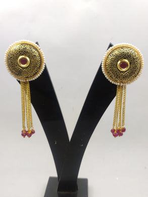 A2 Fashion Meenakari Antique Gold Plated  Fashion Earring