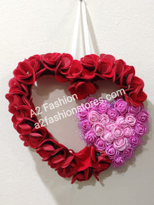 A2 Fashion Valentine's Day Red Pink Flower Heart