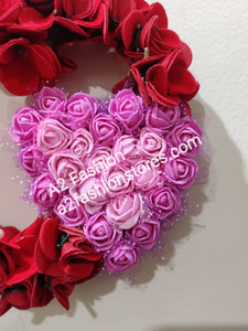 A2 Fashion Valentine's Day Red Pink Flower Heart