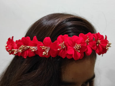 Red Flower Tiara