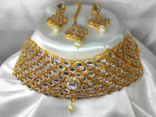 Load image into Gallery viewer, A2 Fashion Sparkling Reverse AD Choker, Earring And Maangtika Set