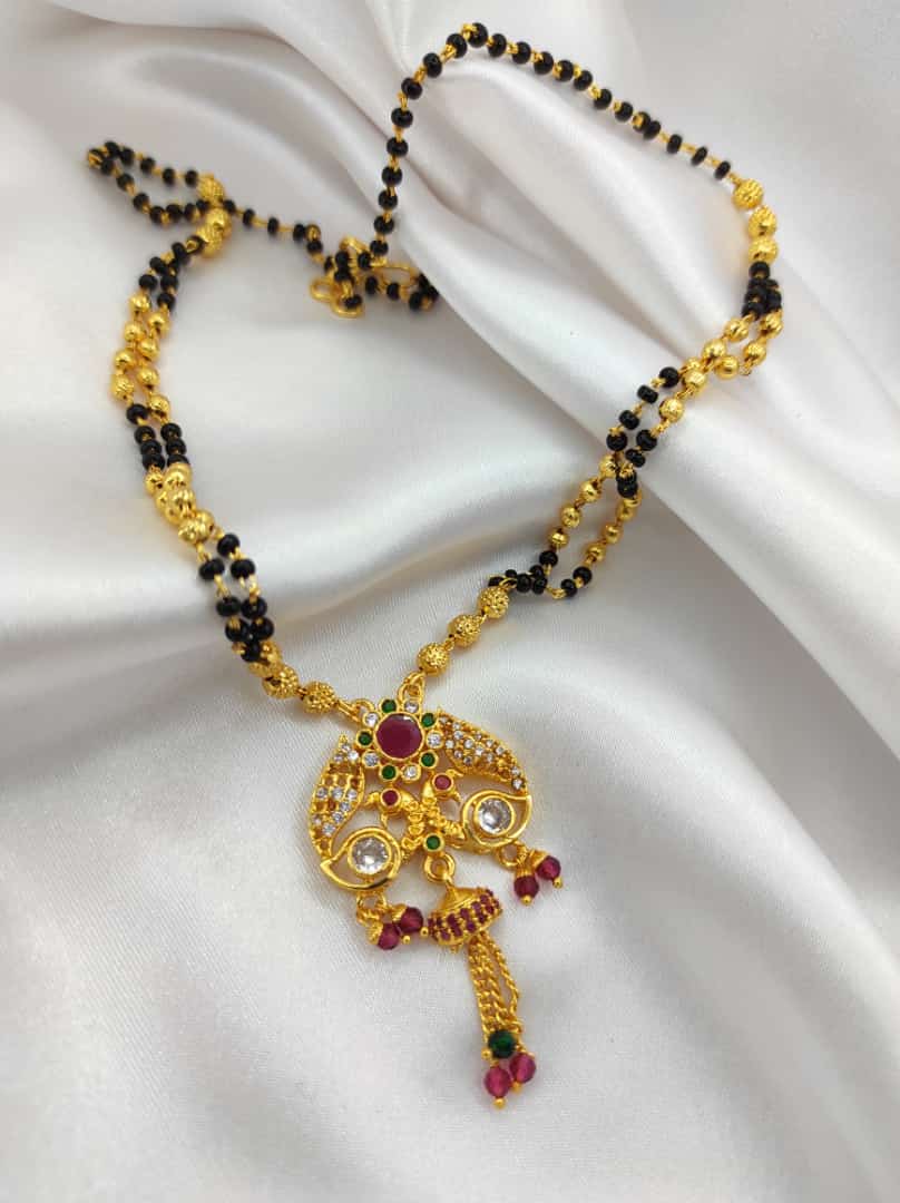 A2 Fashion Gold PlatedAmerican Diamond  Mangalsutra