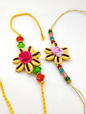 A2 Fashion Fancy Floral Rakhi Combo,Rakhi For Brother (Set of 2)