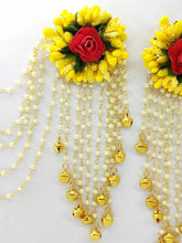 Load image into Gallery viewer, Handcrafted Pearl Chain Flower Earring