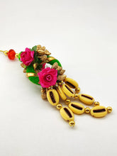 Load image into Gallery viewer, Floral Handcrafted Bhai Bhabhi Rakhi Set