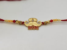 Load image into Gallery viewer, A2 Fashion Fancy Metallic &#39;Bhai&#39; Rakhi For Brother