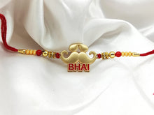 Load image into Gallery viewer, A2 Fashion Fancy Metallic &#39;Bhai&#39; Rakhi For Brother