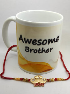 Trendy Metal Rakhi With Mug