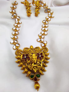 Dancing Ganesha Necklace And Earring Set