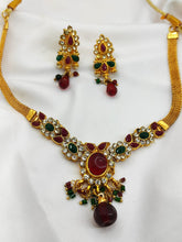 Load image into Gallery viewer, Gold Plated Necklace And Earring Set