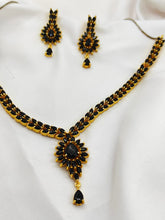 Load image into Gallery viewer, Shimmering Black Necklace And Earring Set