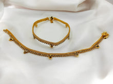 Load image into Gallery viewer, Gold Plated Stone Embellished Anklets