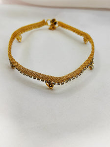 Gold Plated Stone Embellished Anklets