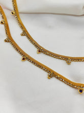 Load image into Gallery viewer, Gold Plated Stone Embellished Anklets