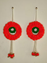 Load image into Gallery viewer, Orange And Green Pompom Door Hangings