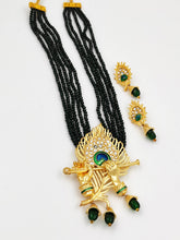 Load image into Gallery viewer, A2 Fashion Krishna Inspired Spiritual Delight Onyx Bead Necklace And Earring Set For Women