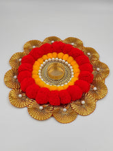 Load image into Gallery viewer, A2 Fashion Decorative Pompom candle holder/Pompom Rangoli/Diwali Decoration