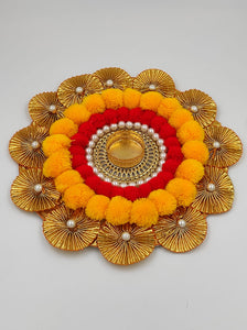 A2 Fashion Decorative Pompom candle holder/Pompom Rangoli/Diwali Decoration