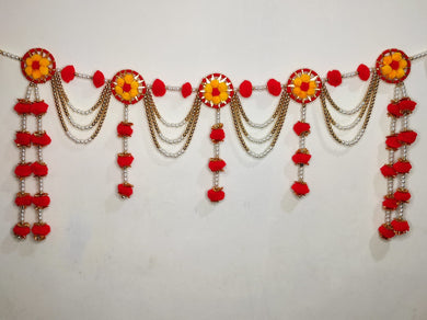 A2 Fashion Pompom And Beads Diwali Toran-Bandarwal for Main Door/Toran Door Hanging